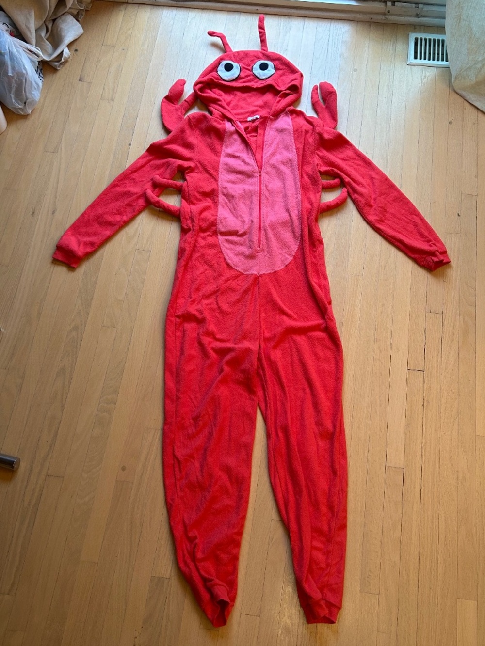 Adult Red Lobster / Crab Costume Onesie Pajamas | Halloween Cosplay